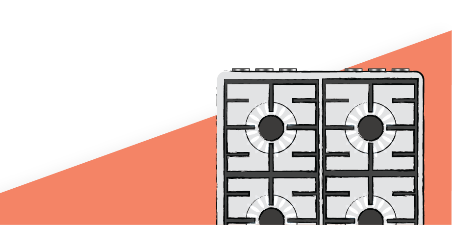Image of a hob, showcasing one of the kitchen appliances we cover