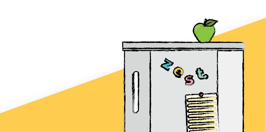 Image of a washing machine with a cat and laundry basket on top, showcasing one of the kitchen appliances we cover