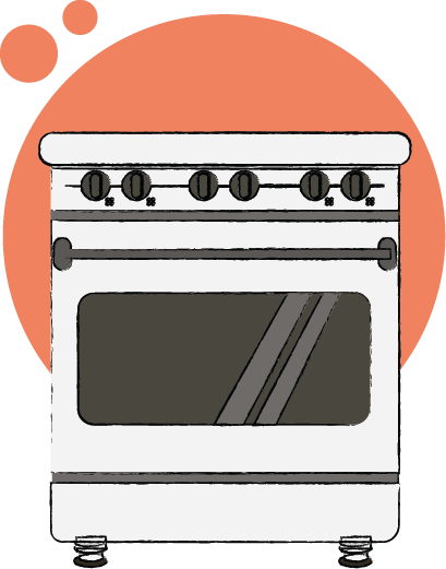 range cooker – a kitchen appliance often found in family homes and eligible for appliance cover