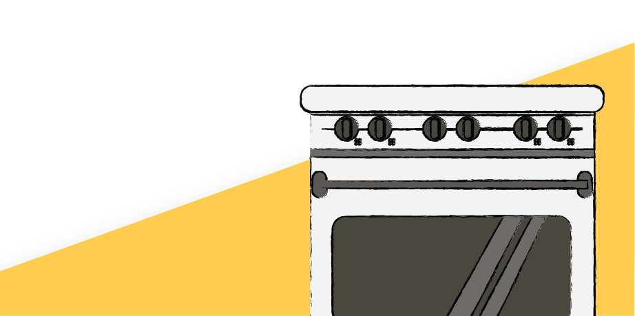 Image of a washing machine with a cat and laundry basket on top, showcasing one of the kitchen appliances we cover