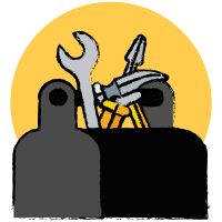 Repair tool bag used by appliance engineers for home appliance care, containing essential tools for maintenance and repairs